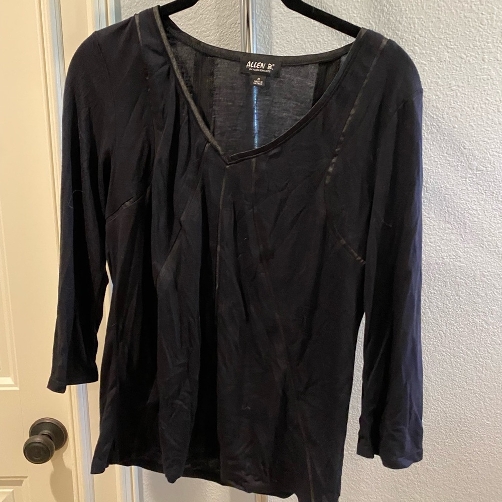 Allen B long sleeve black top